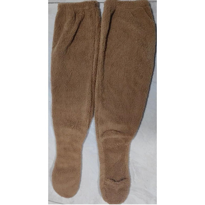 Damen Kuschelige Overknee-Socken aus weichem Fleece Krohn-e