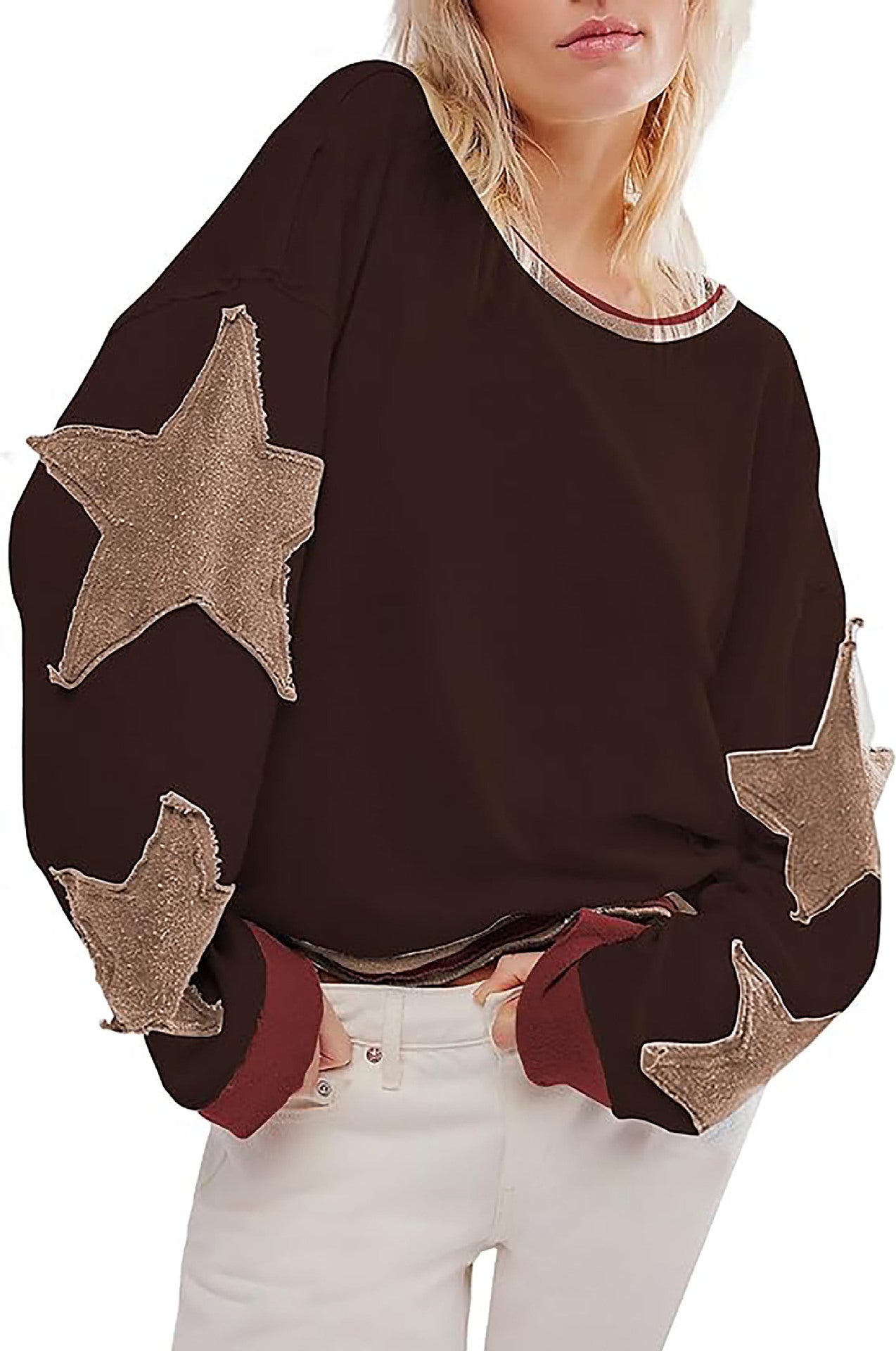 Damen lässiger Pullover mit Sternen-Design Krohn-e