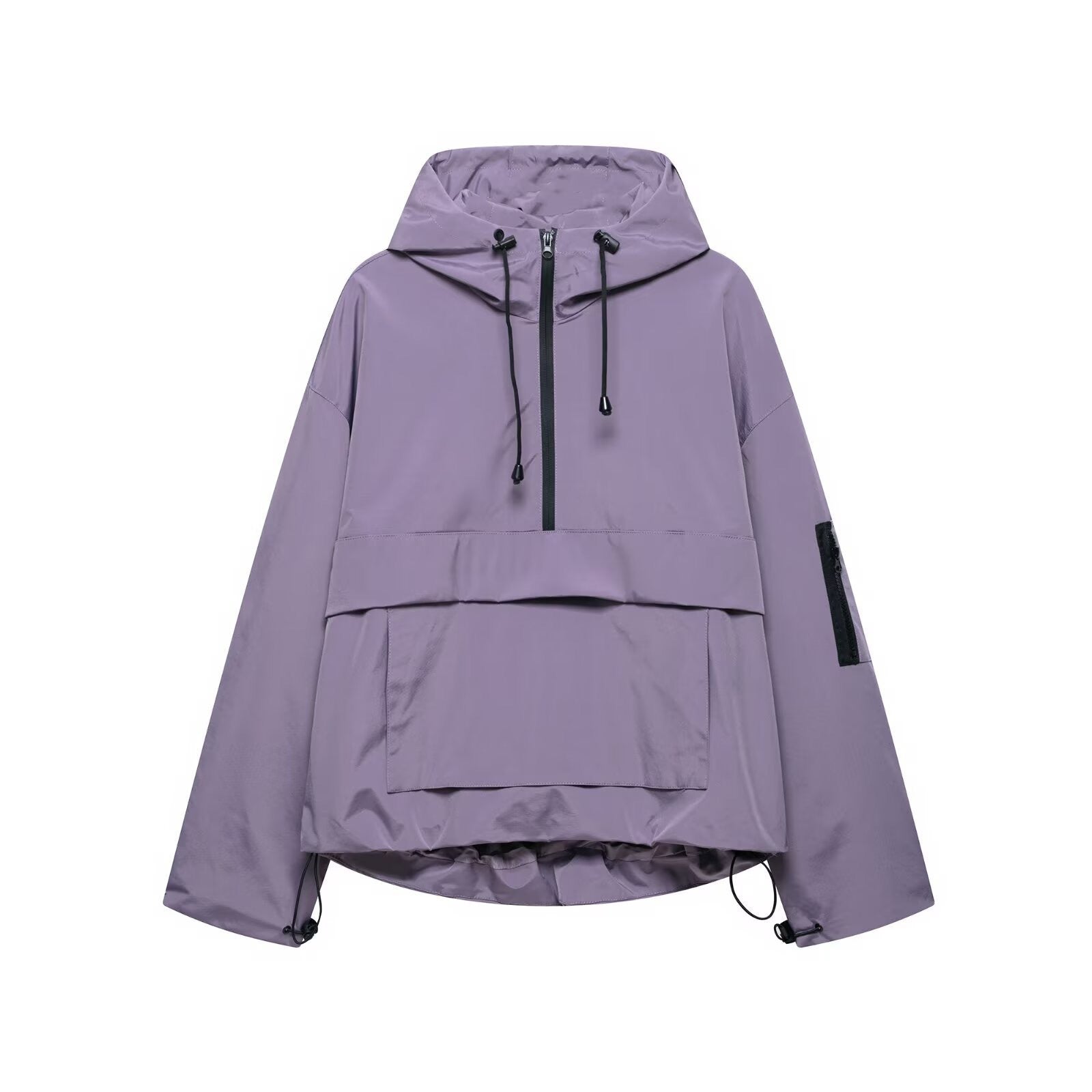 Damen funktionale Kapuzenjacke mit praktischen Taschen und verstellbarem Saum Krohn-e