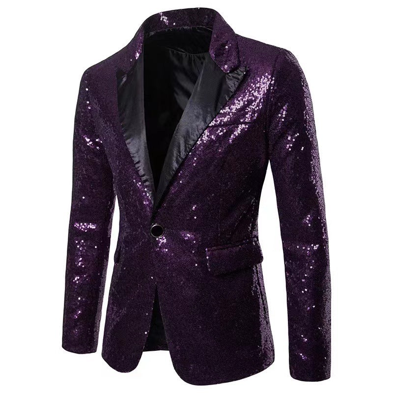 Herren schimmernder Pailletten Blazer Krohn-e