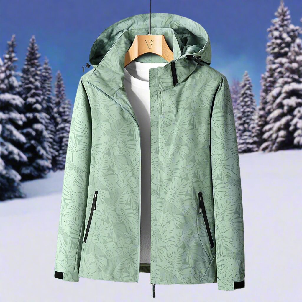 Krohn-e | Regenjacke - Leichtes Material - Kapuze & Reißverschluss - Verstellbare Bündchen