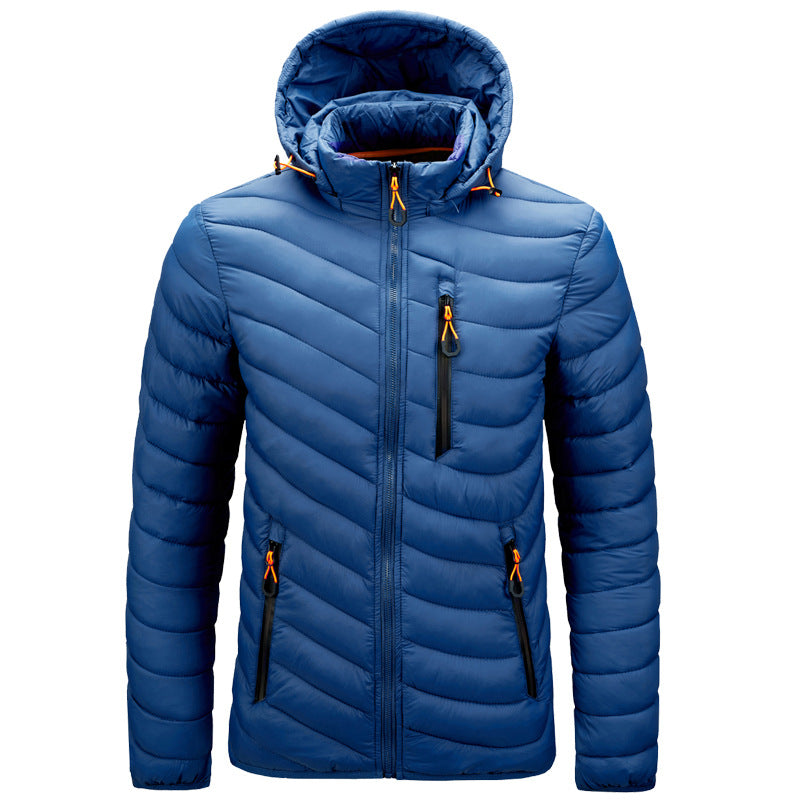 Krohn-e | Gesteppte leichte Herrenjacke mit Kapuze