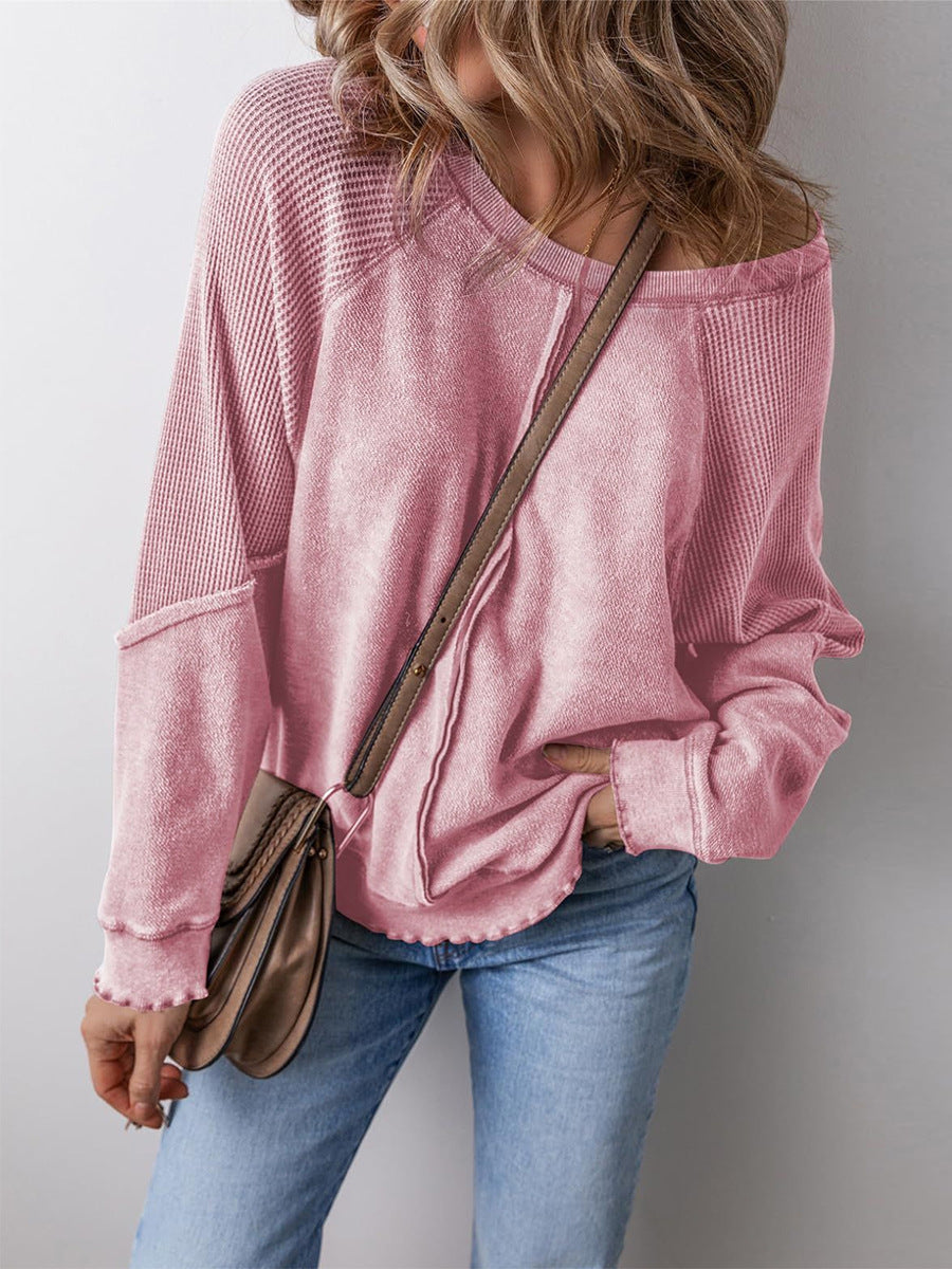 Damen Lässiges Langarmshirt mit strukturiertem Design Krohn-e