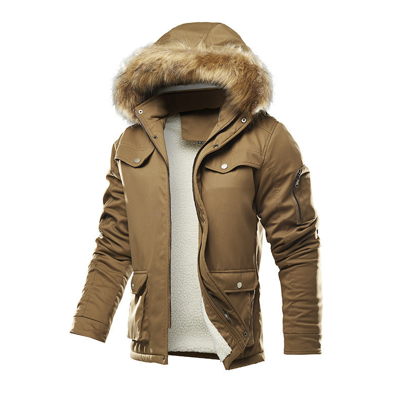Herren isolierte Winterjacke mit abnehmbarer Kapuze und Futter Krohn-e