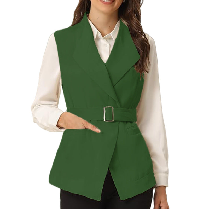 Damen modischer taillierter Blazer mit großen Taschen und Gürtel Krohn-e