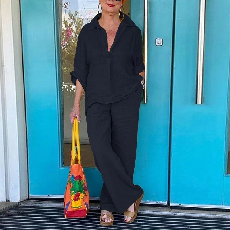 Elegantes Hosen- und Blusenensemble Corena