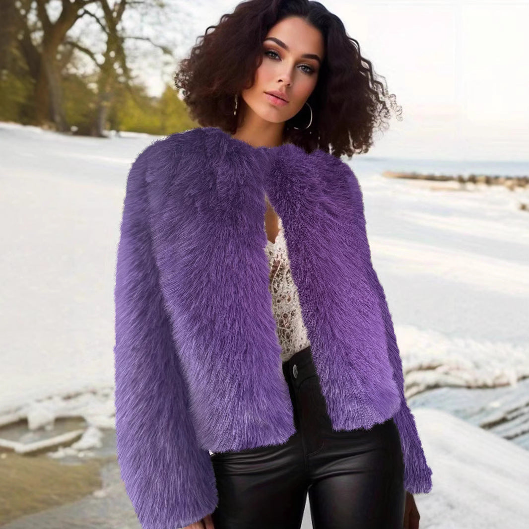 Damen flauschige Shortjacke Krohn-e