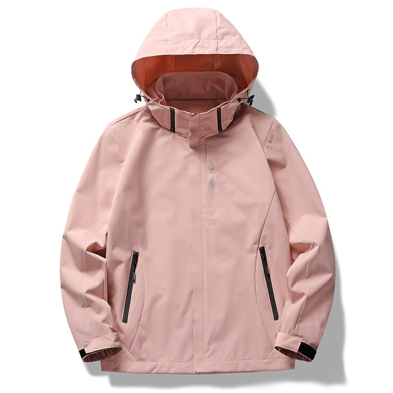 Damen wetterfeste Funktionsjacke mit verstellbarer Kapuze und atmungsaktiven Materialien Krohn-e