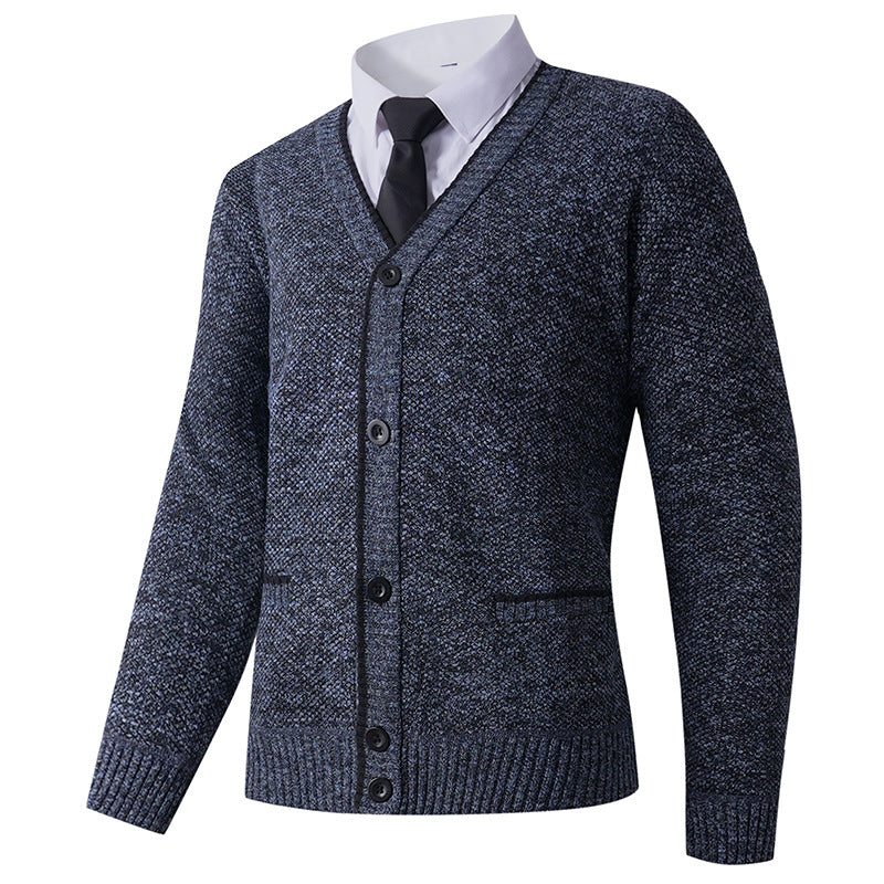 Herren Strickjacke mit V-Ausschnitt und klassischem Design Krohn-e