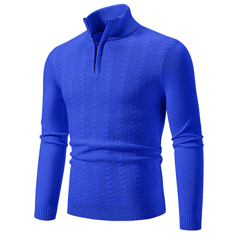 Herren Pullover mit Stehkragen und Zipper Krohn-e