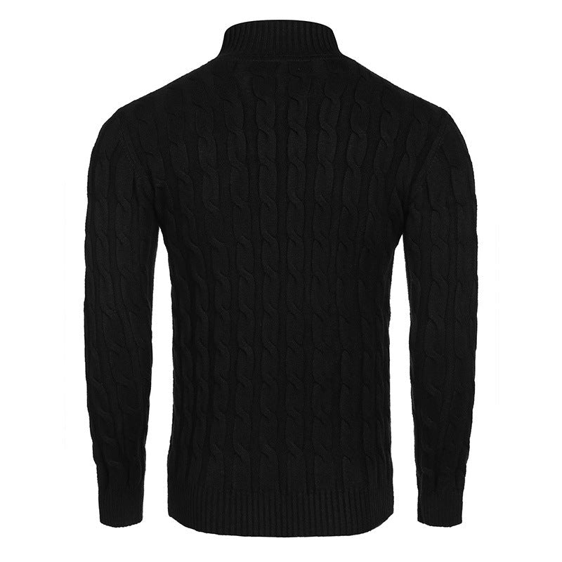 Herren modischer Rollkragenpullover mit Zopfmuster Krohn-e