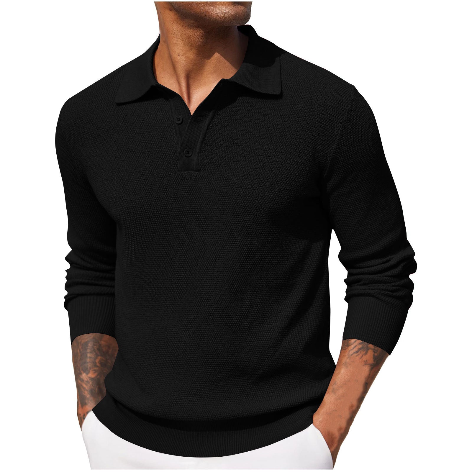 Herren-Polohemd aus Piqué-Mischleinen von Éric™