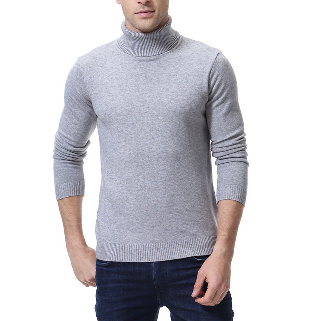 Herren Rollkragenpullover aus feiner Baumwolle Krohn-e