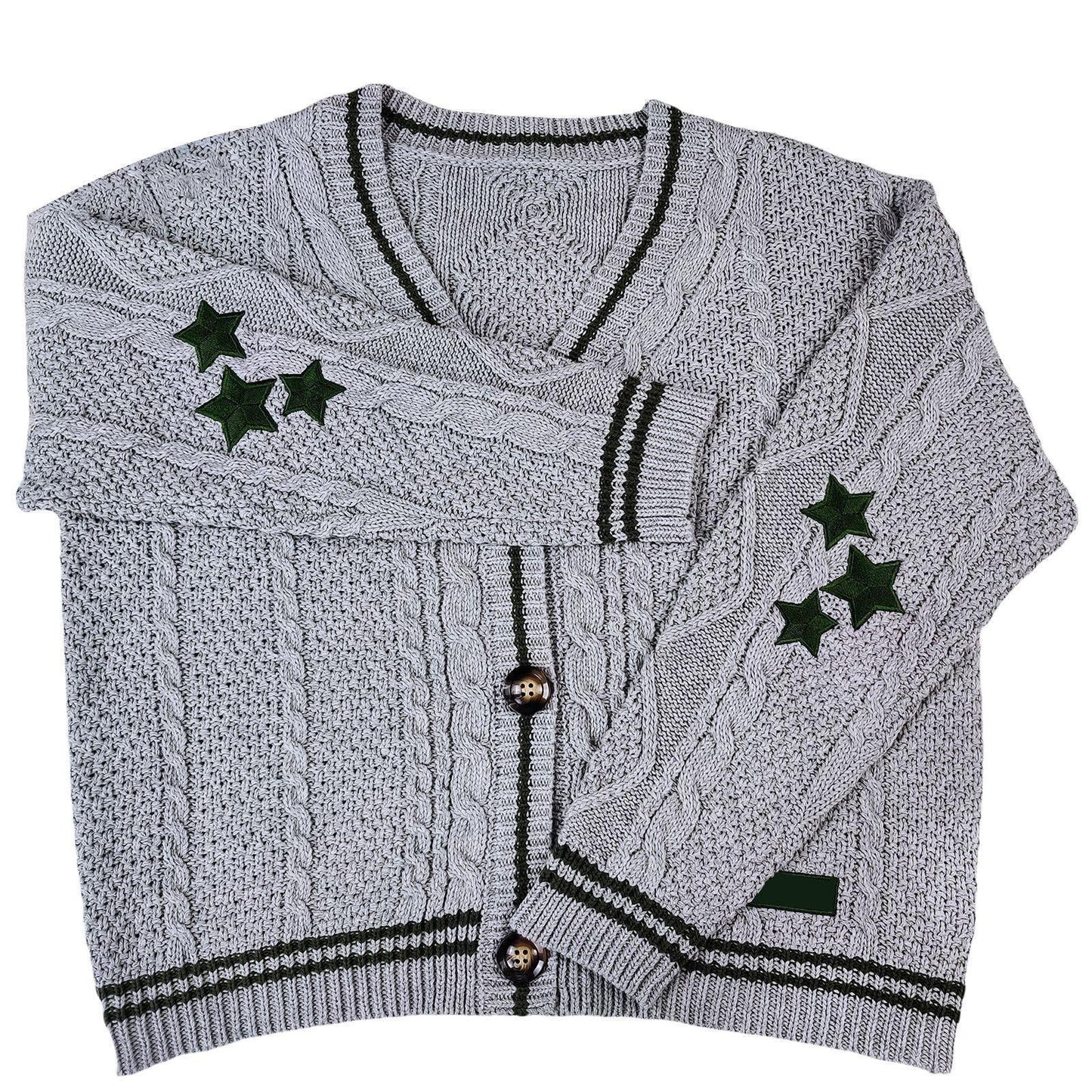 Damen Strickjacke mit dekorativem Sternen-Muster Krohn-e