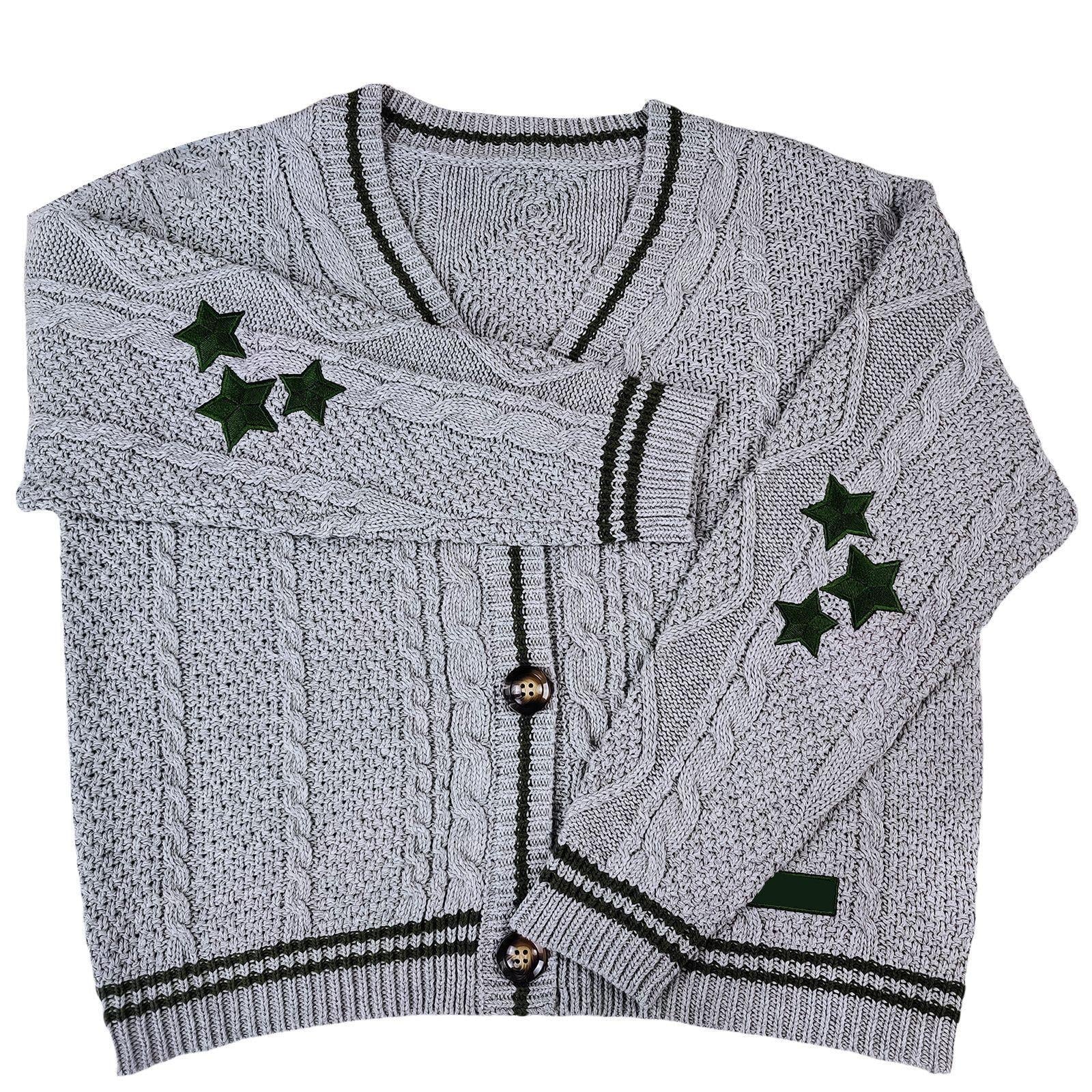 Damen Strickjacke mit dekorativem Sternen-Muster Krohn-e