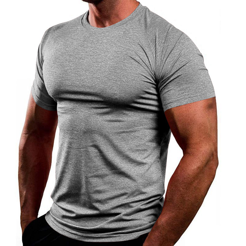 Herren Sportliches Basic T-Shirt aus atmungsaktiver Baumwolle Krohn-e