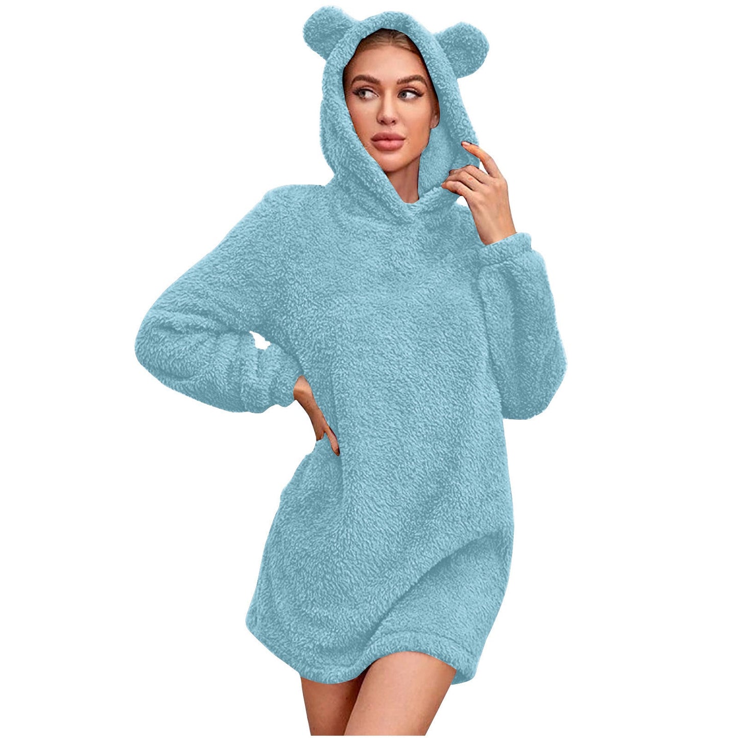 Damen Kuscheliger Hoodie mit Bärenohren Krohn-e
