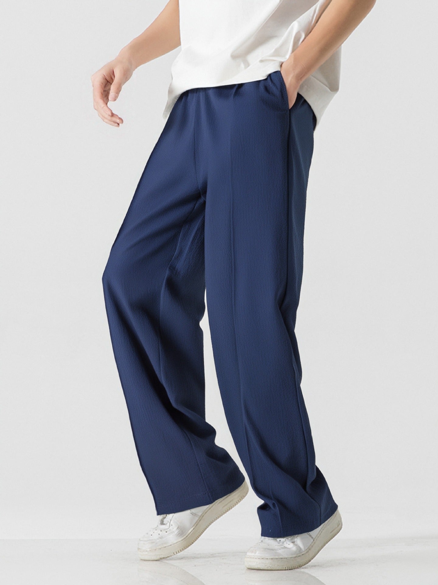Herren Elegante, weite Freizeithose aus atmungsaktivem Gewebe Krohn-e