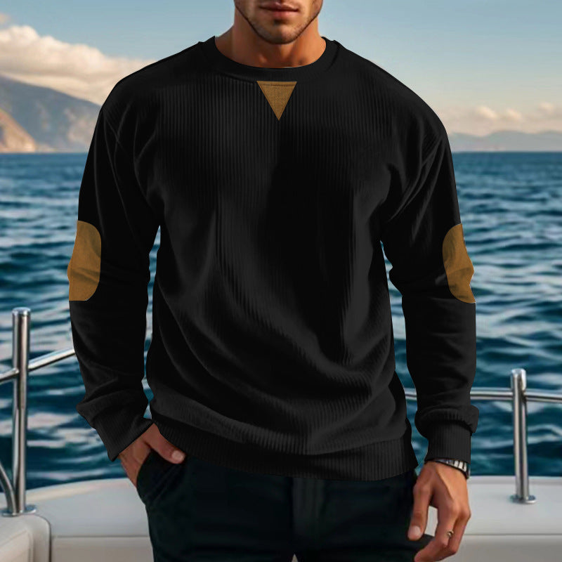 Herren komfortabler Fleece-Pullover mit Struktur Krohn-e