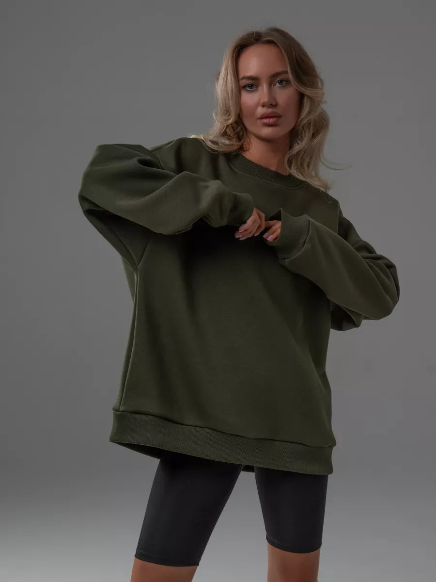Damen lässiges Over-Sized Sweatshirt mit Oversized-Schnitt und weichen Baumwollmaterialien Krohn-e
