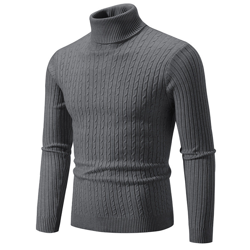 Herren stilvoller Rollkragenpullover aus feinem Strick Krohn-e