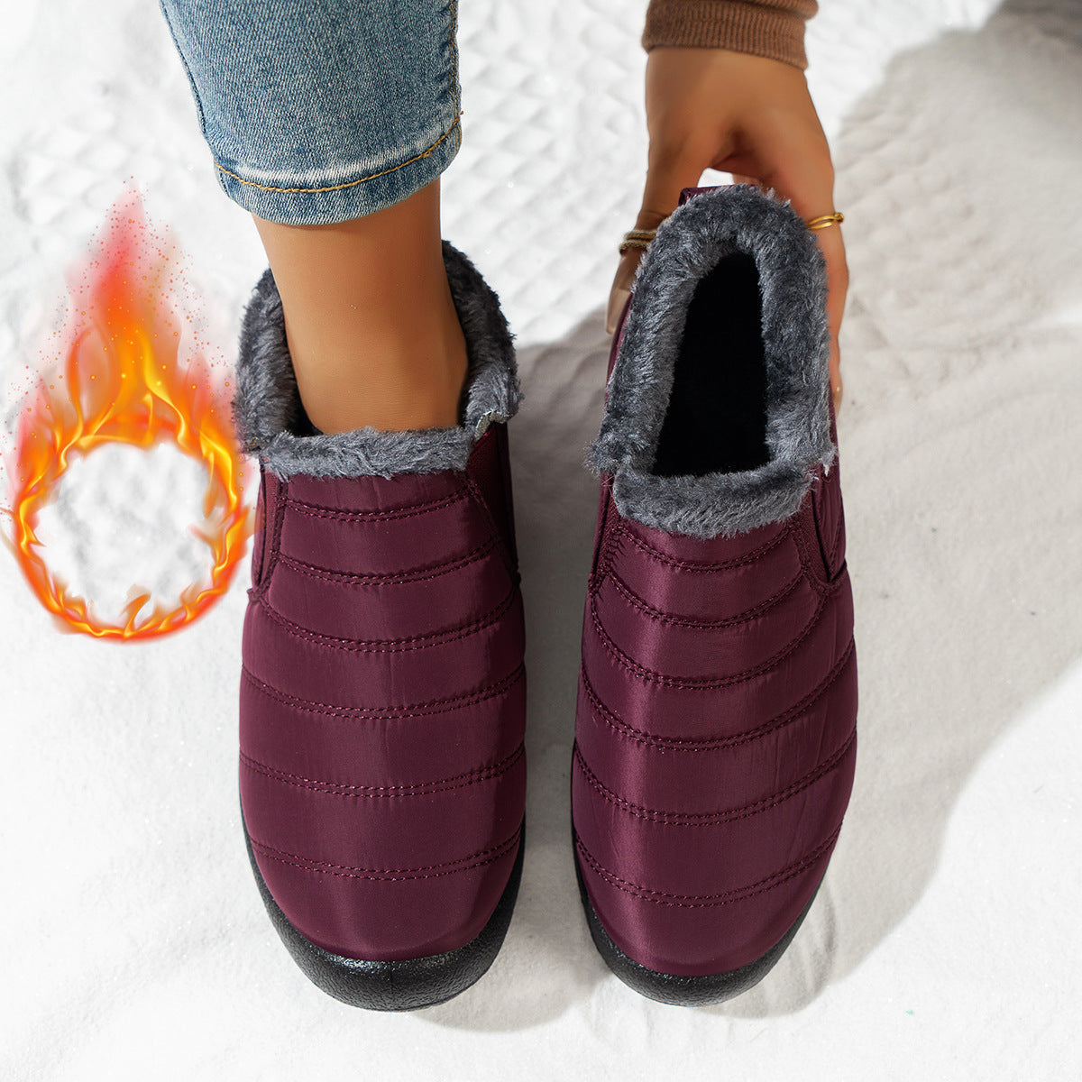 Damen Komfortable Winterboots mit kuscheligem Futter und rutschfester Sohle Krohn-e
