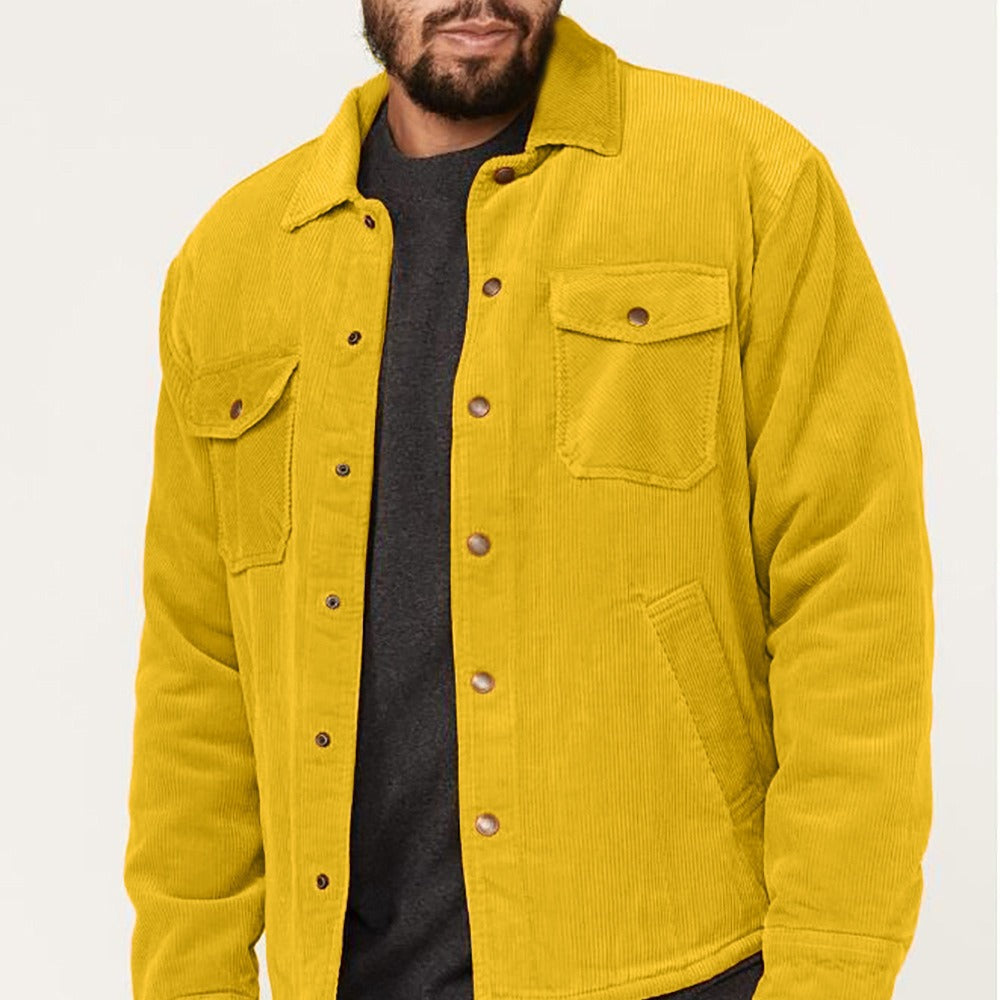 Herren lässige Cordjacke mit praktischen Brust- und Seitentaschen Krohn-e