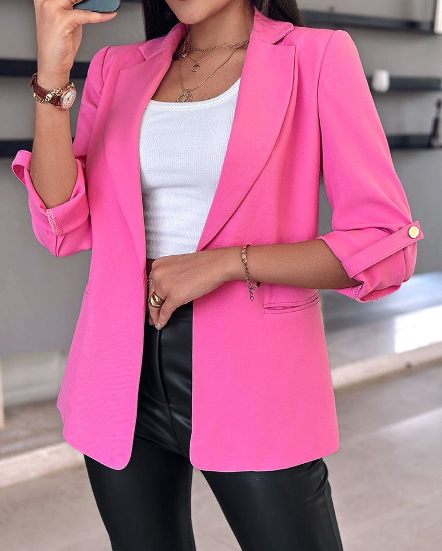 Damen Eleganter und moderner Blazer mit aufrollbaren Ärmeln Krohn-e