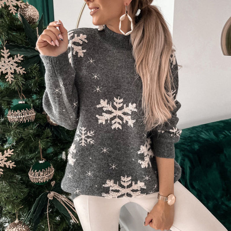 Krohn-e | Weihnachtlicher Strickpullover Mit Rentiermuster