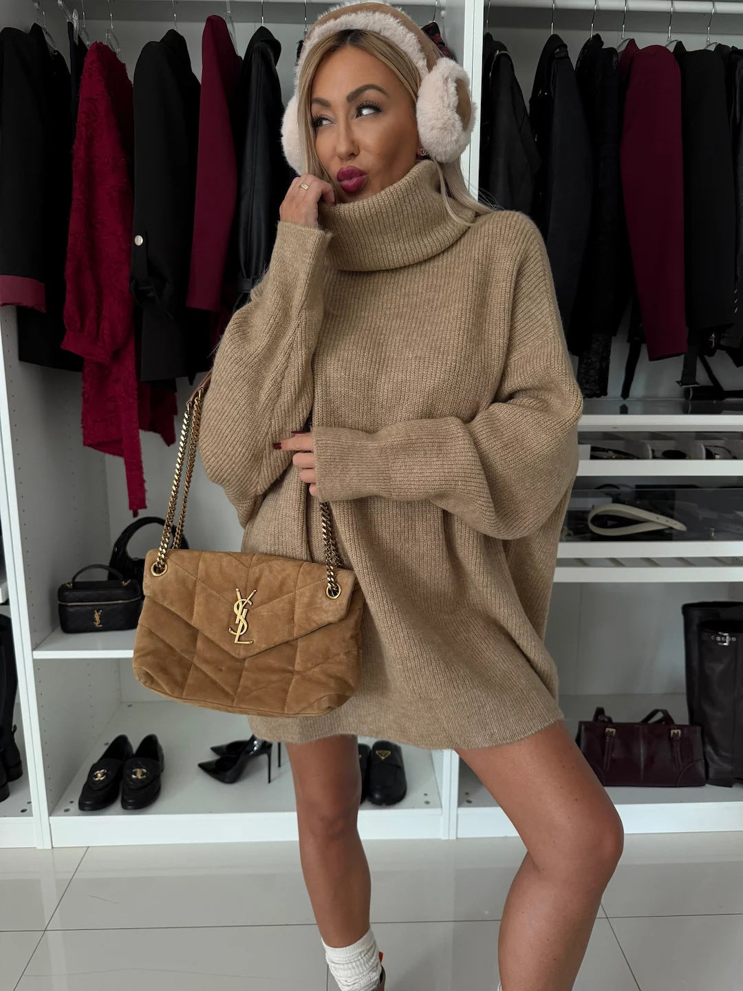 Damen kuscheliger Oversized Pullover Krohn-e