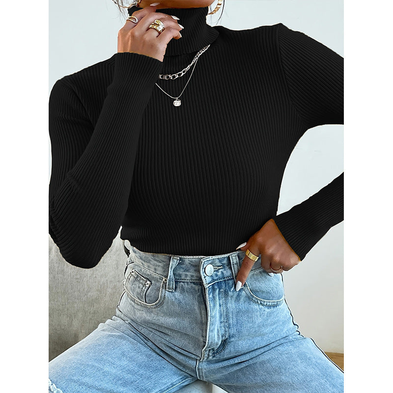 Damen Rollkragenpullover mit modernem Rippdesign Krohn-e