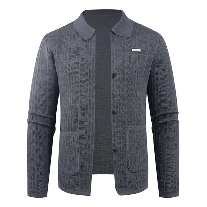 Herren modische Strickjacke mit einzigartigem Muster Krohn-e