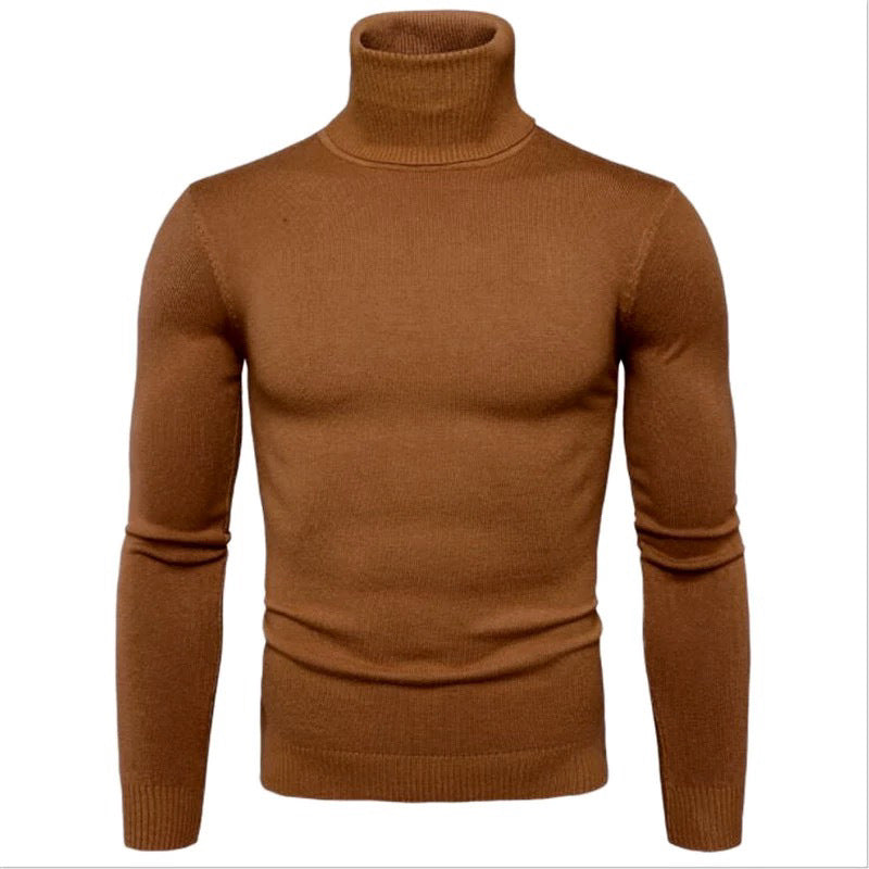 Herren Rollkragenpullover aus feiner Strickware Krohn-e