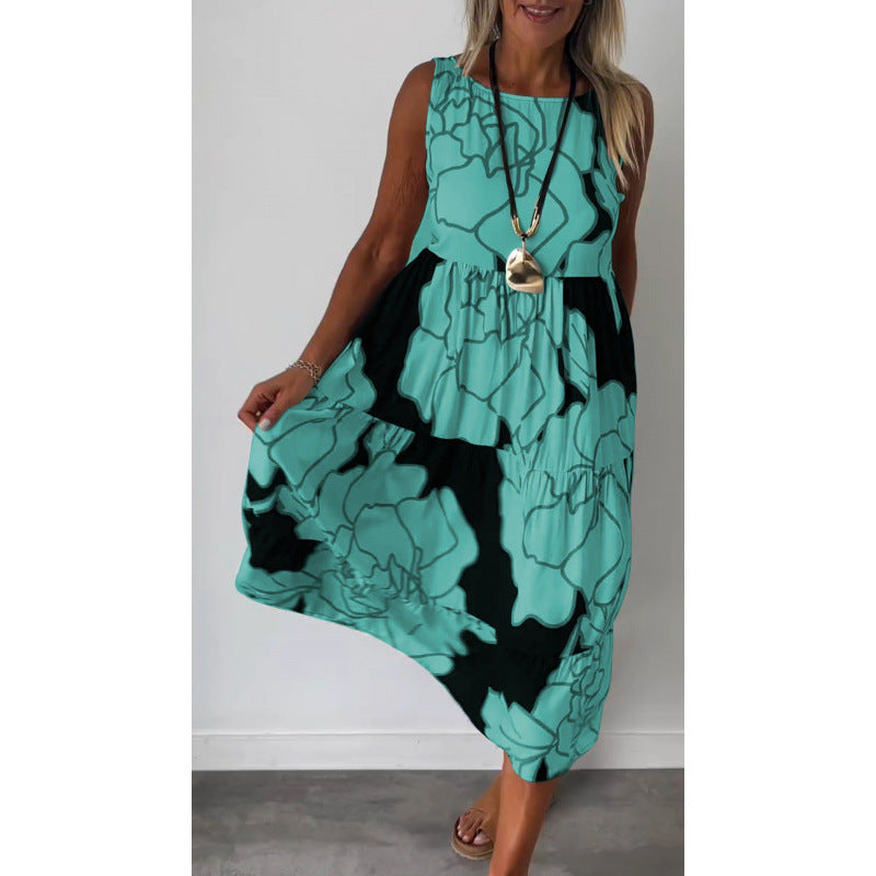 Fudus Modisches Trägerkleid mit Print