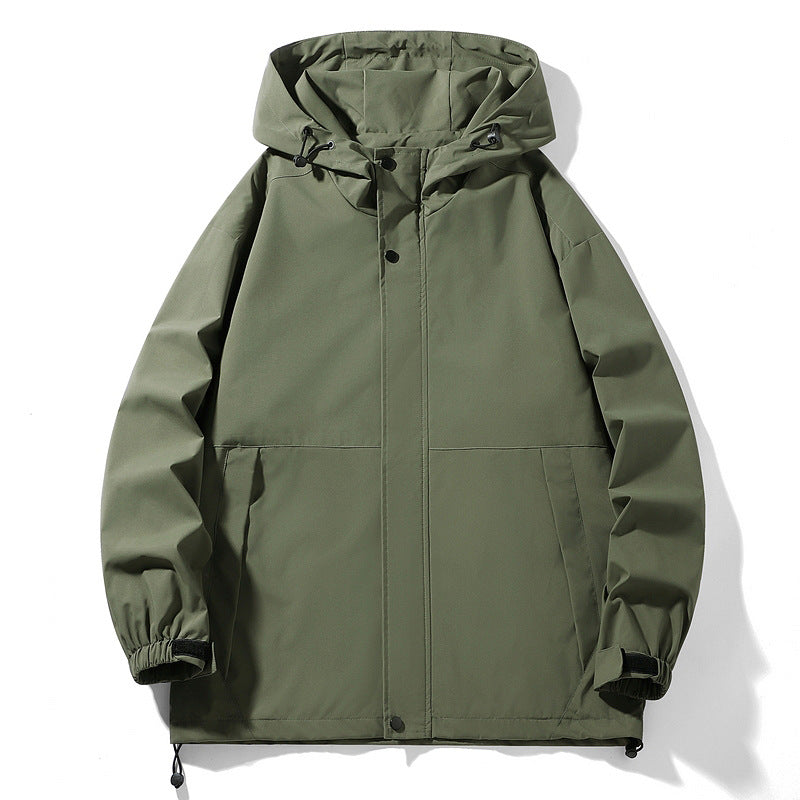 Herren Wasserabweisende Übergangsjacke mit verstellbarer Kapuze und praktischen Taschen Krohn-e