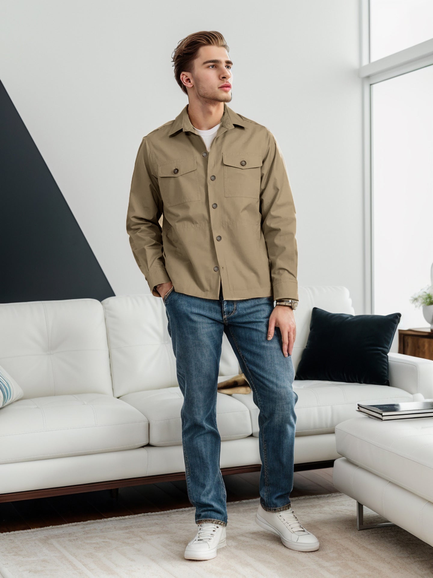 Herren lässige Utility-Jacke Krohn-e