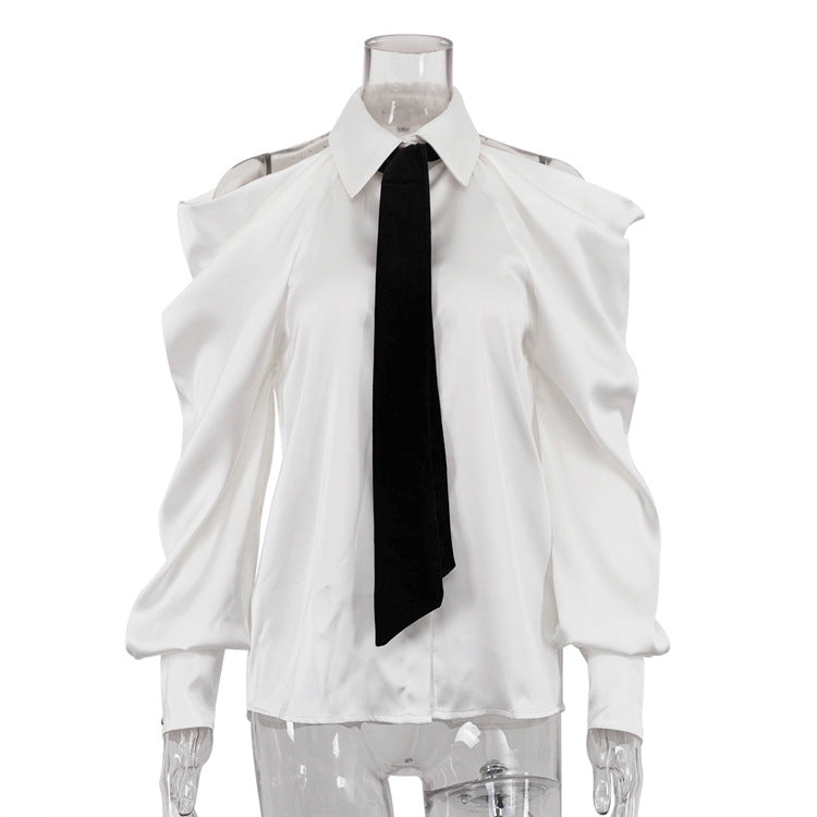 Hochwertiges Damen-Schulterfrei-Hemd von Fudus