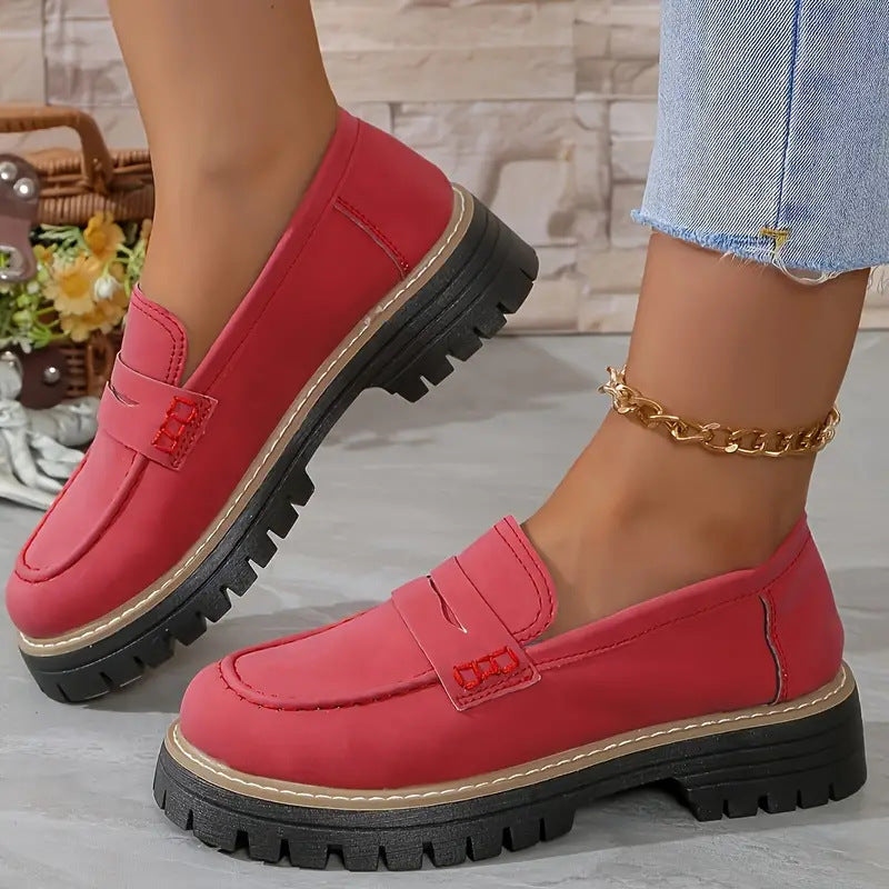 Heidi Mode | Britischen Stil Frauen Schuhe dicke Ferse dicke Sohle