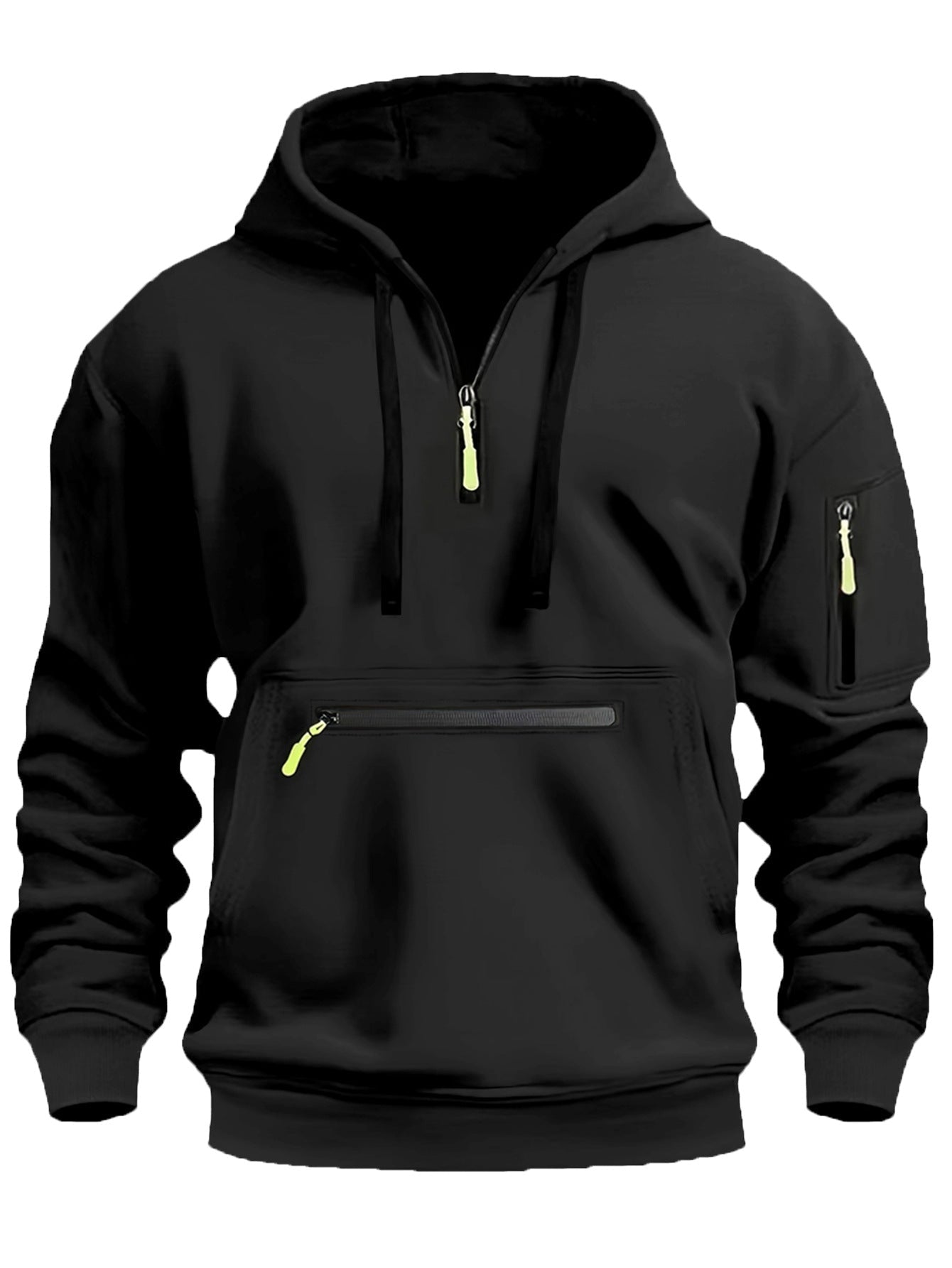 Herren modischer Kapuzenpullover mit praktischen Reißverschluss-Taschen Krohn-e