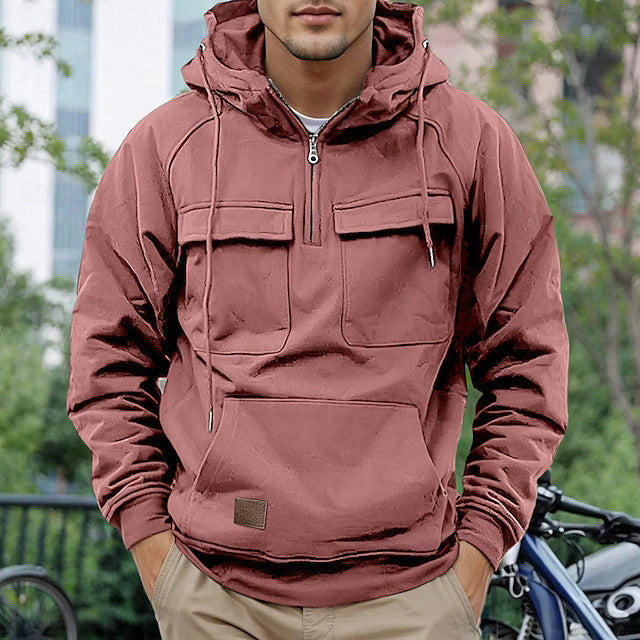 Herren modische Kapuzenjacke mit praktischen Taschen Krohn-e
