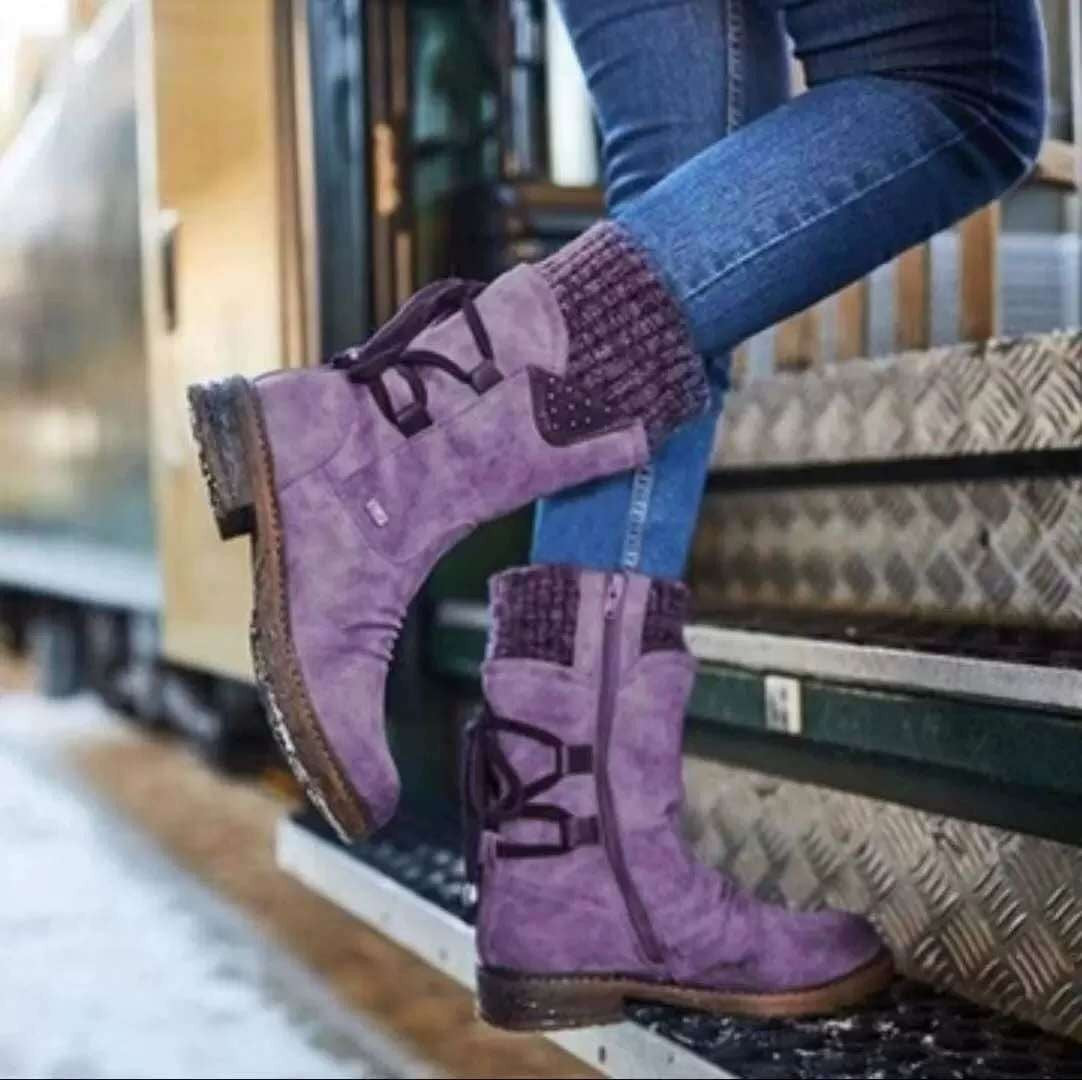 Damen modische Stiefeletten mit stylischen Details und praktischem Reißverschluss Krohn-e