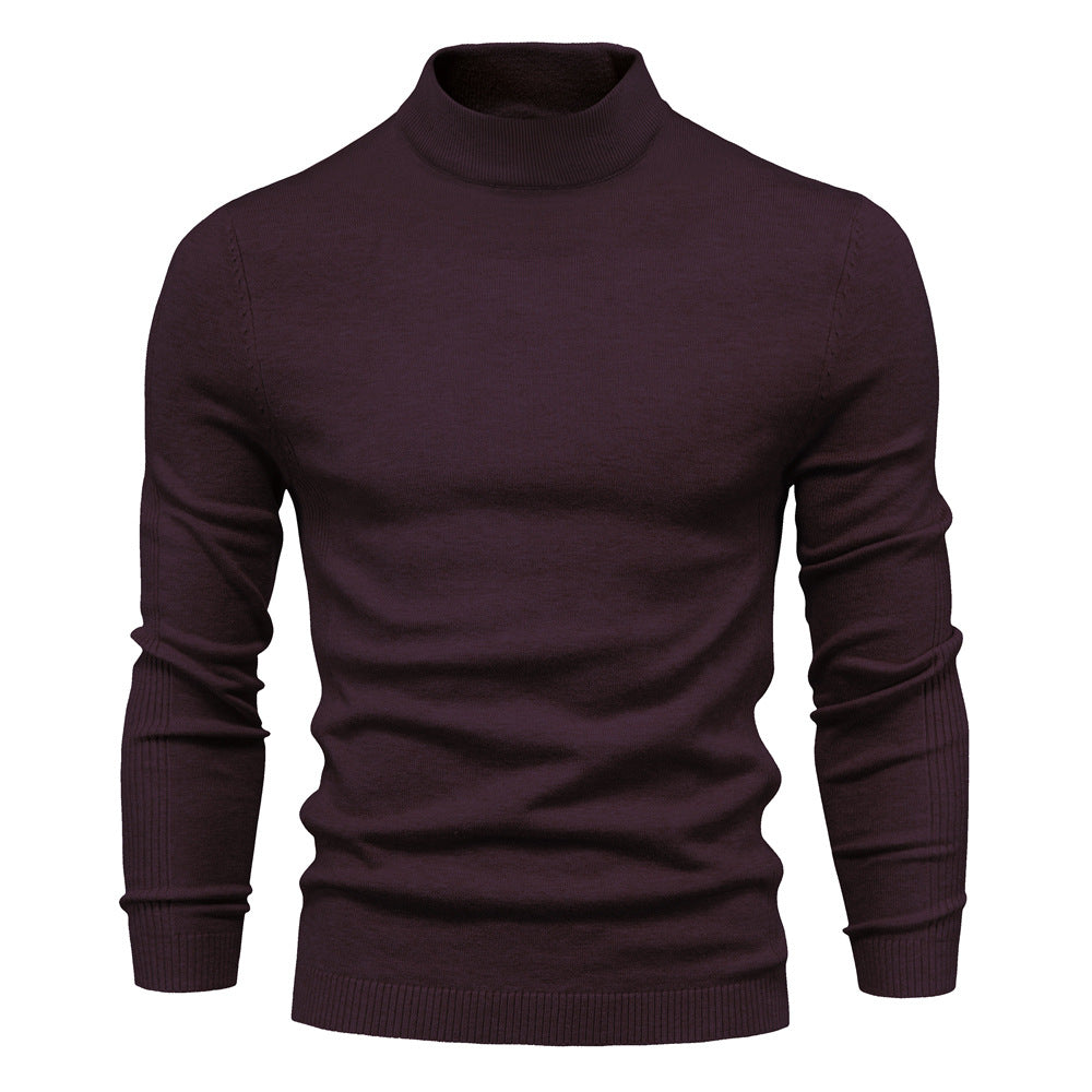 Herren komfortabler Rollkragenpullover aus weichem Strick Krohn-e