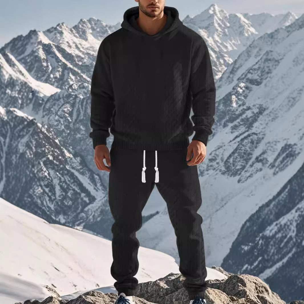 Herren sportliches Hoodie und Jogginghose Set mit strukturiertem Design Krohn-e