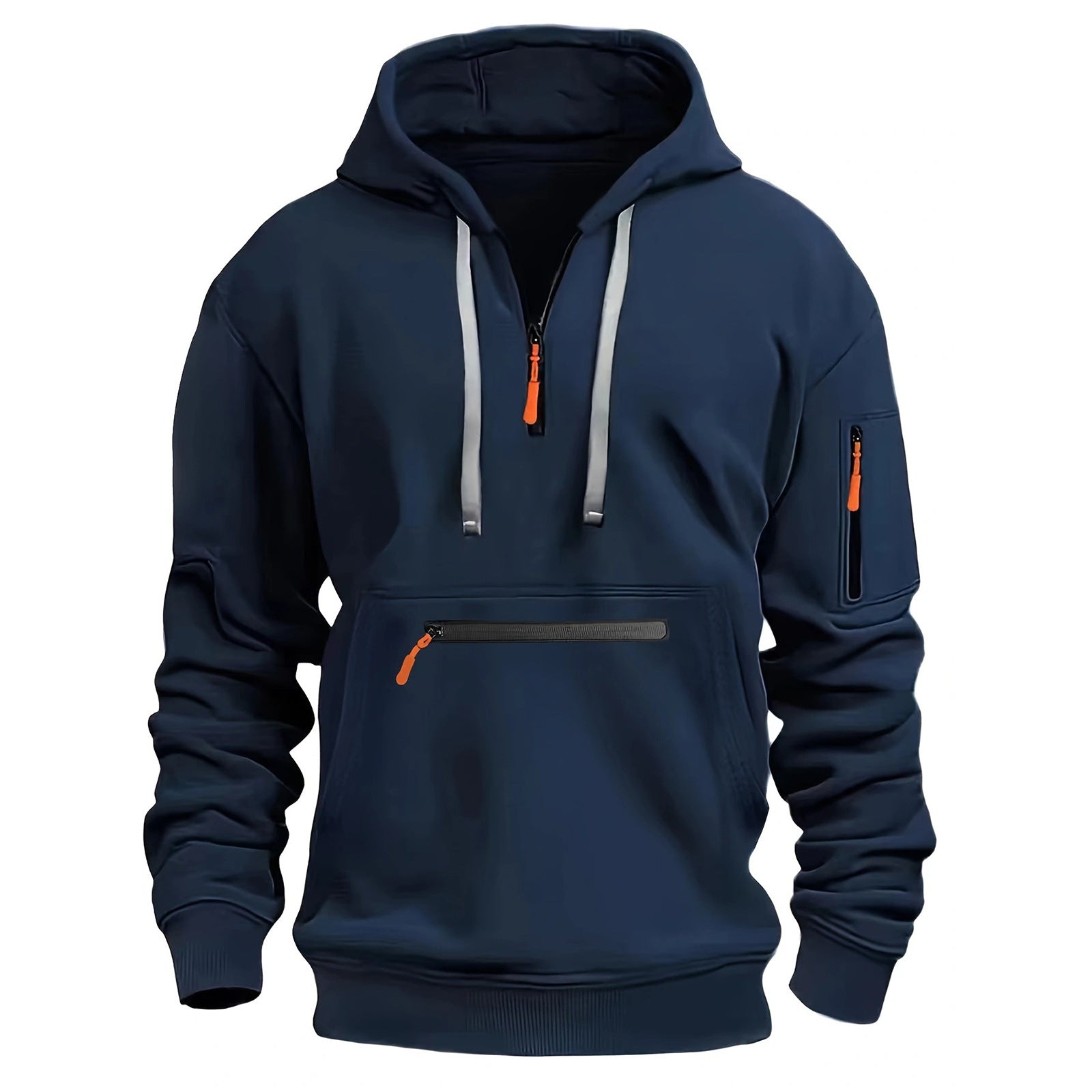 Herren praktischer Zip-Hoodie mit reflektierenden Details und verschiedenen Taschen Krohn-e
