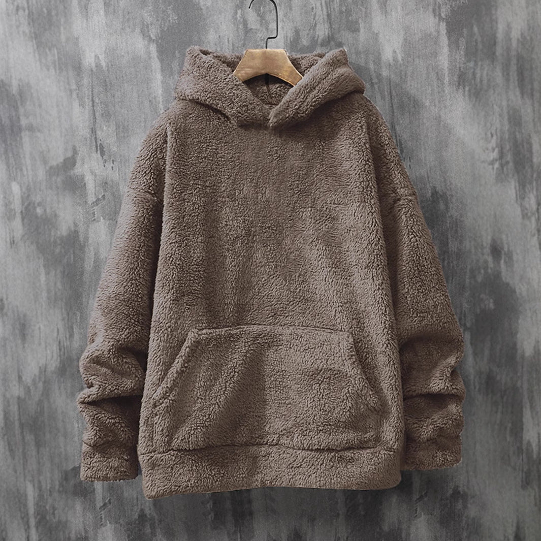 Damen Kuscheliger Fleece-Pullover mit Kapuze und praktischen Taschen Krohn-e