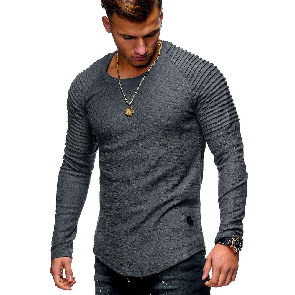 Herren Langarmshirt mit strukturierter Oberfläche und Raglanärmeln Krohn-e