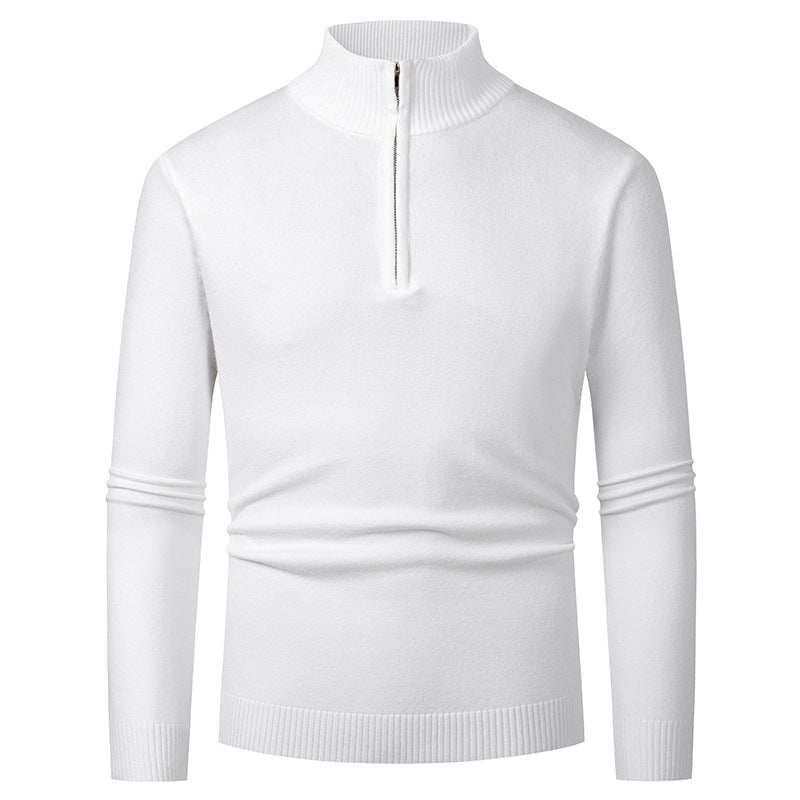 Herren Pullover mit halbem Reißverschluss und modernem Stehkragen Krohn-e