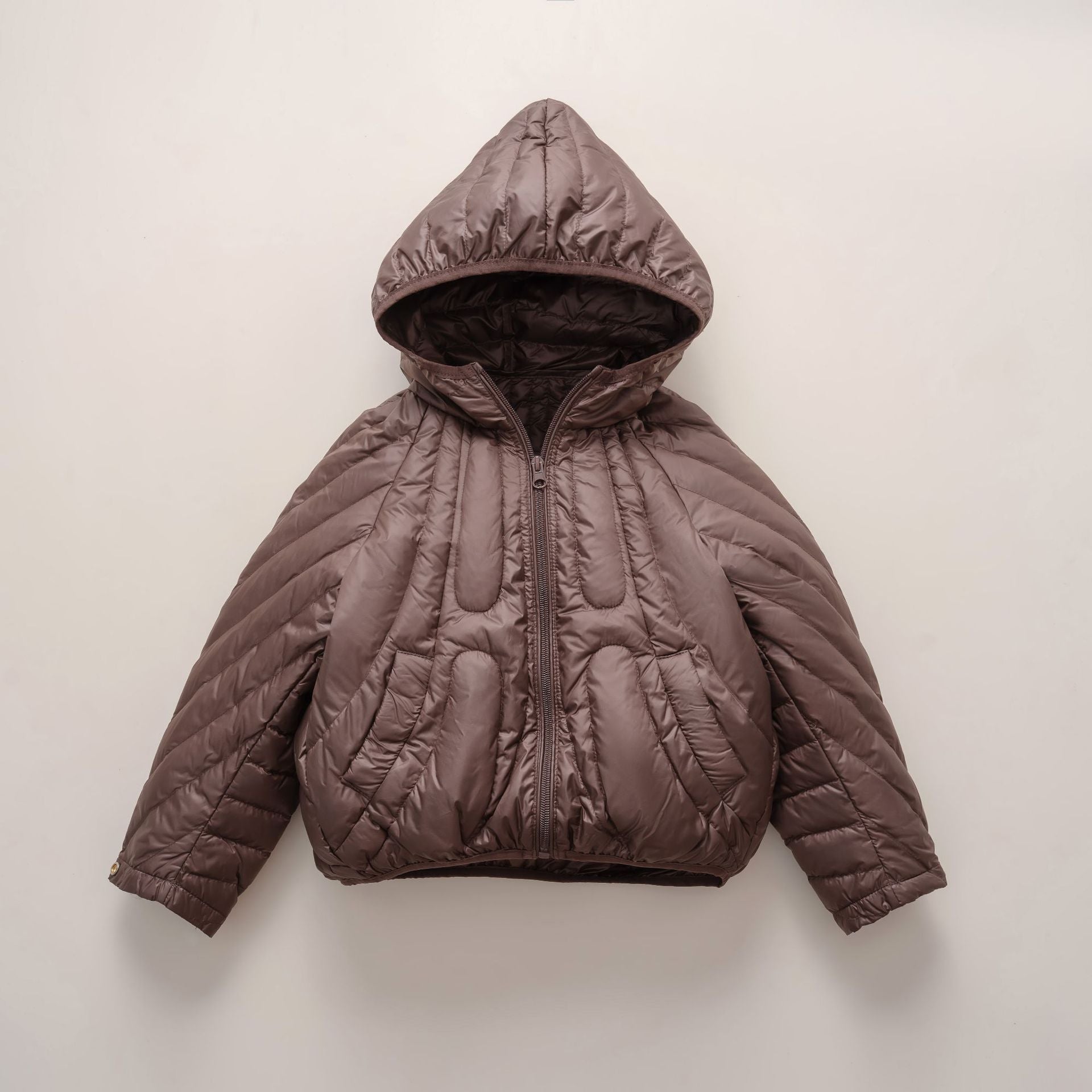 Damen gesteppte Jacke mit Kapuze und trendigem Design Krohn-e