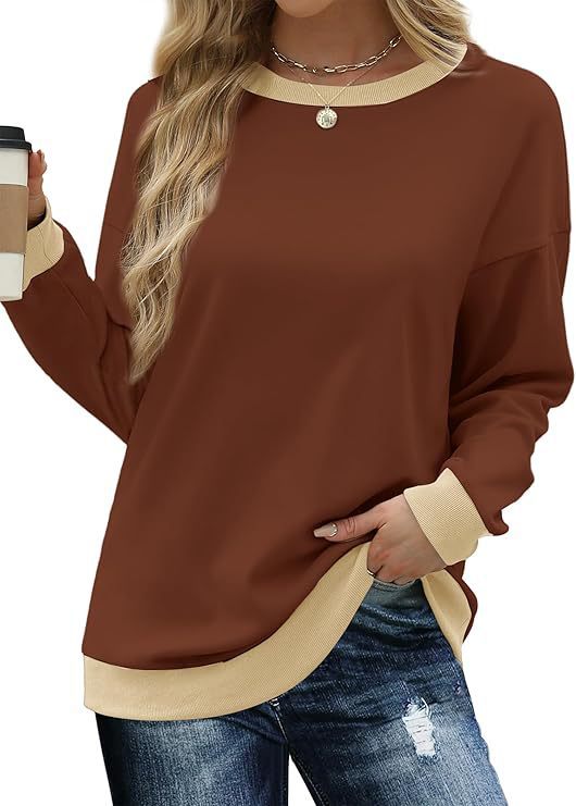 Damen bequemer Sweatshirt mit Raglanärmeln und dekorativem Kragen Krohn-e