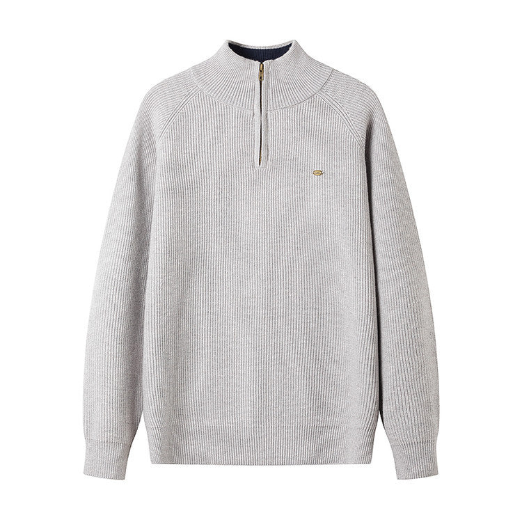 Herren Strickpullover mit halbem Reißverschluss Krohn-e
